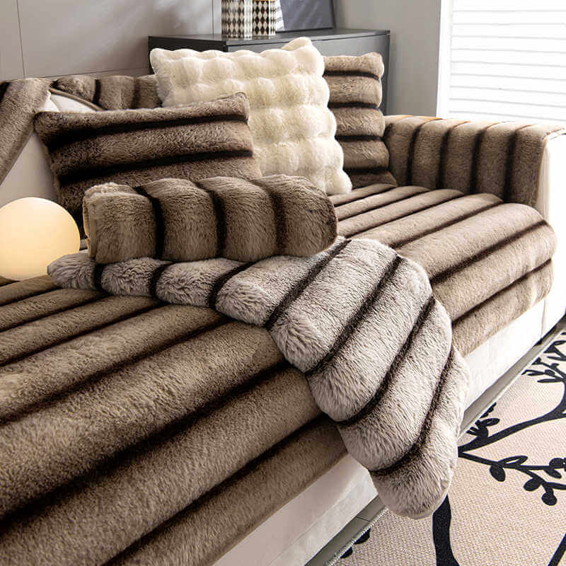 Imitation Sable Plush Sofa Cushion