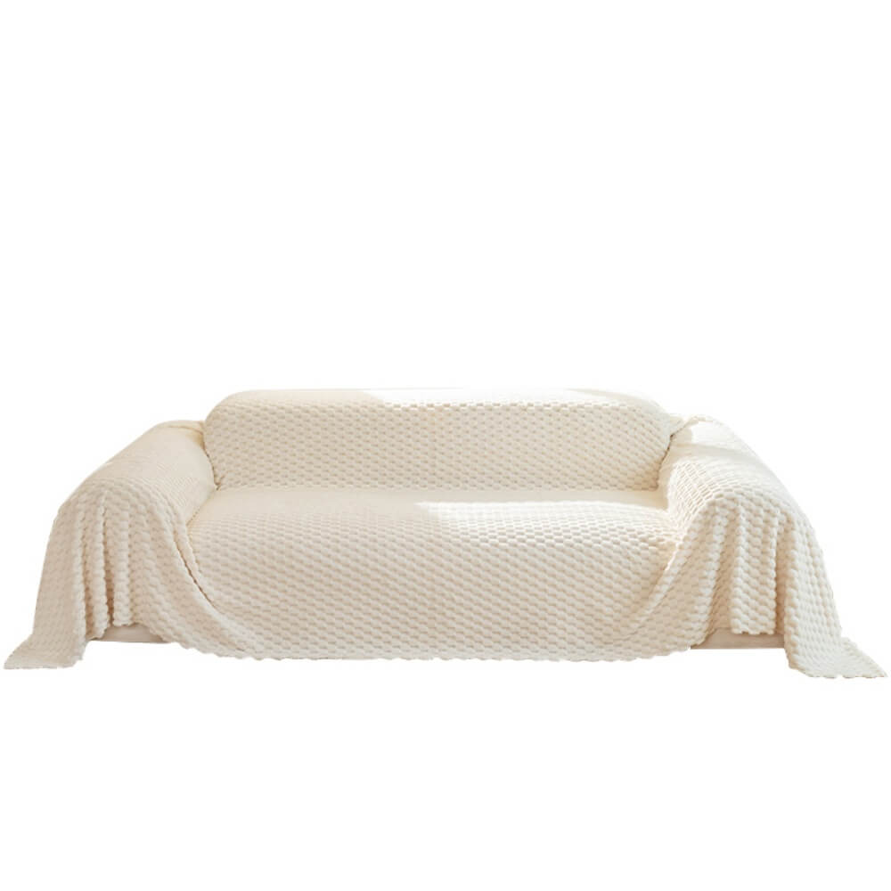 Thickened Plush Sofa Cover, Anti-Cat Scratch Cushion