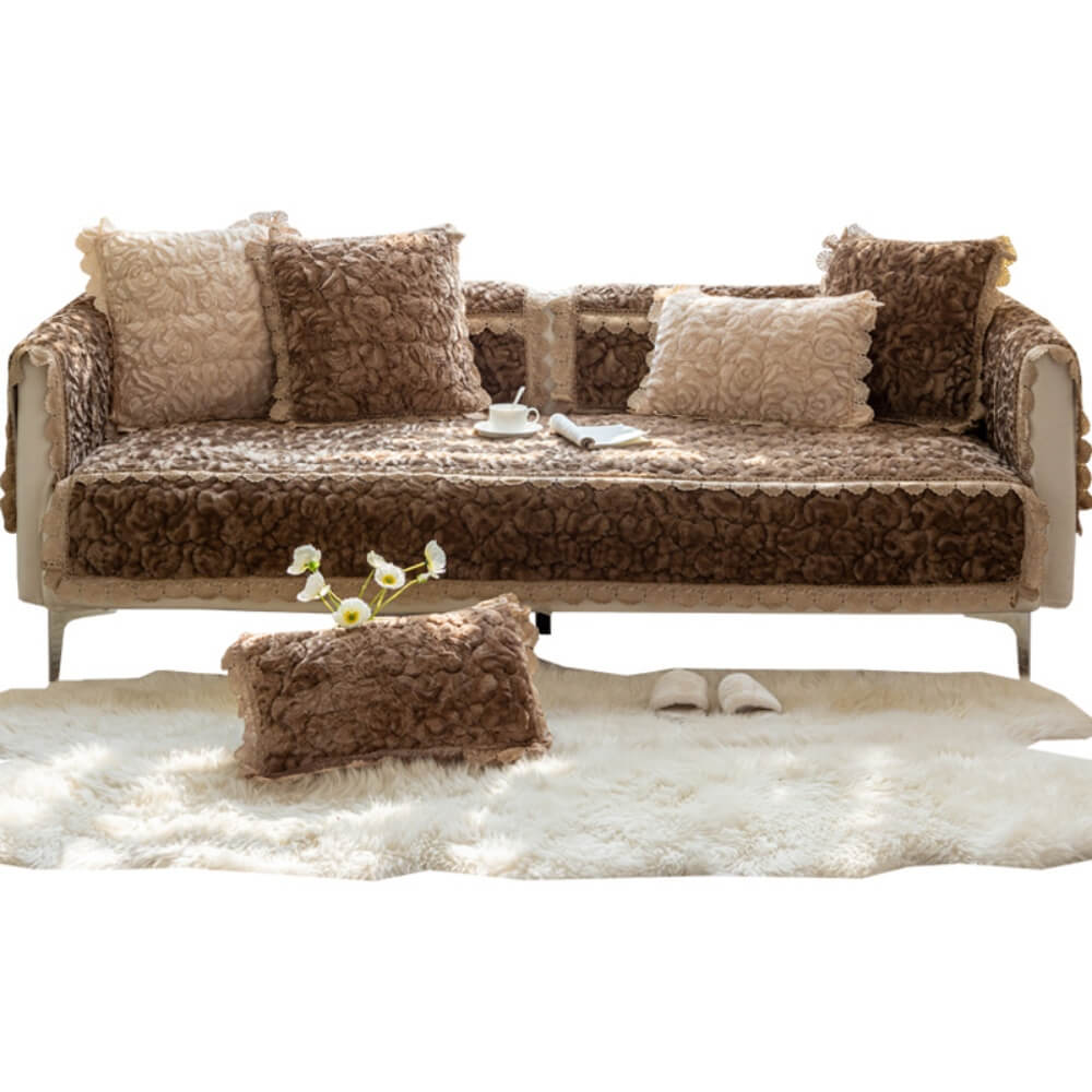 Scandinavian Minimalist Anti-Cat Scratch L-Shaped Sofa Cushion, Non-Slip Thickened Premium Cover