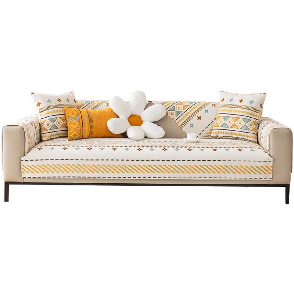 Bohemian Chenille Jacquard Sofa Cushion, Four-Season Universal Non-Slip, Anti-Cat Scratch Model