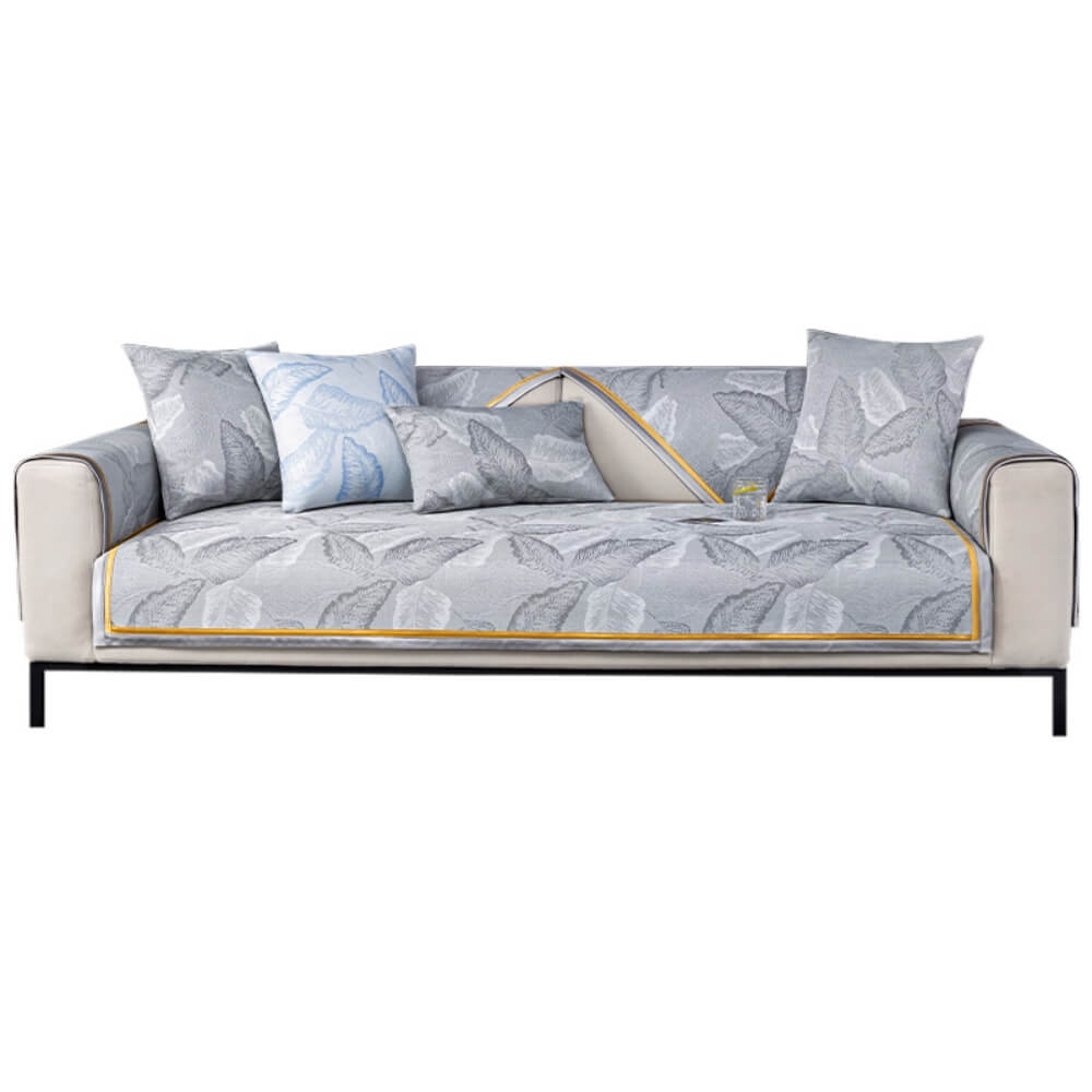 Cooling Ice Silk Sofa Cushion, Non-Slip Luxurious Summer Seat Pad, Skin-Friendly and Comfortable