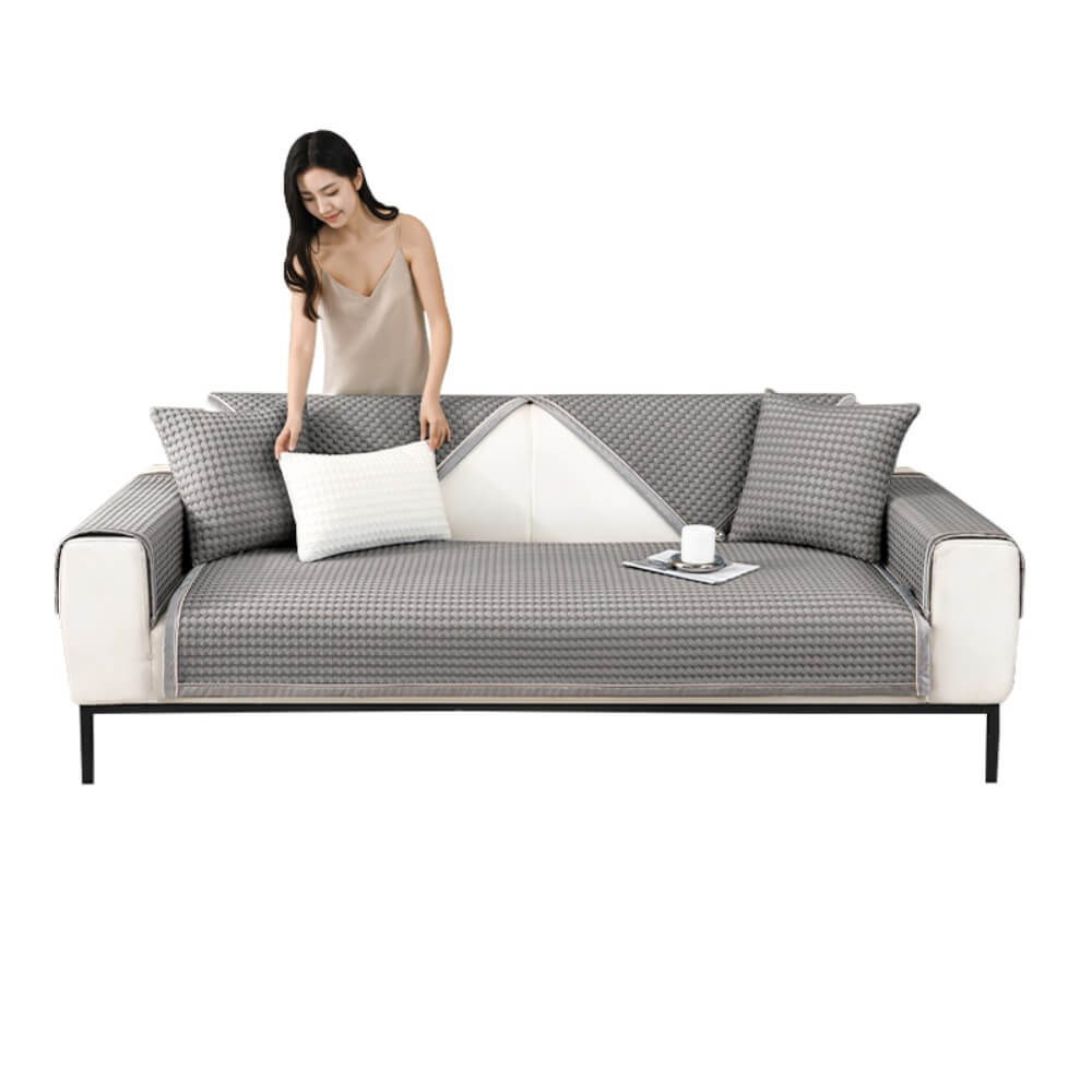 Cool Bean Ice Silk Sofa Cushion, Summer Non-Slip Seat Cushion, Best-Selling Summer Sofa Cover