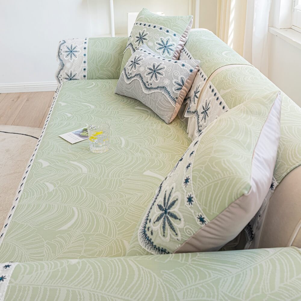 Fresh Summer Ice Silk Non-Slip Sofa Cover Cloth Towel