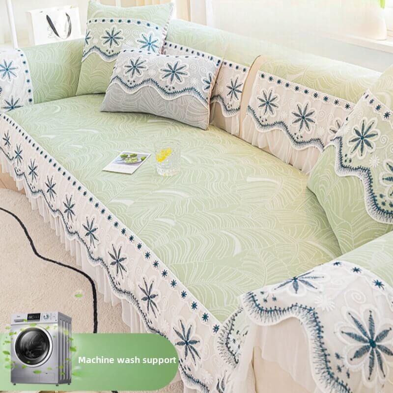 Fresh Summer Ice Silk Non-Slip Sofa Cover Cloth Towel