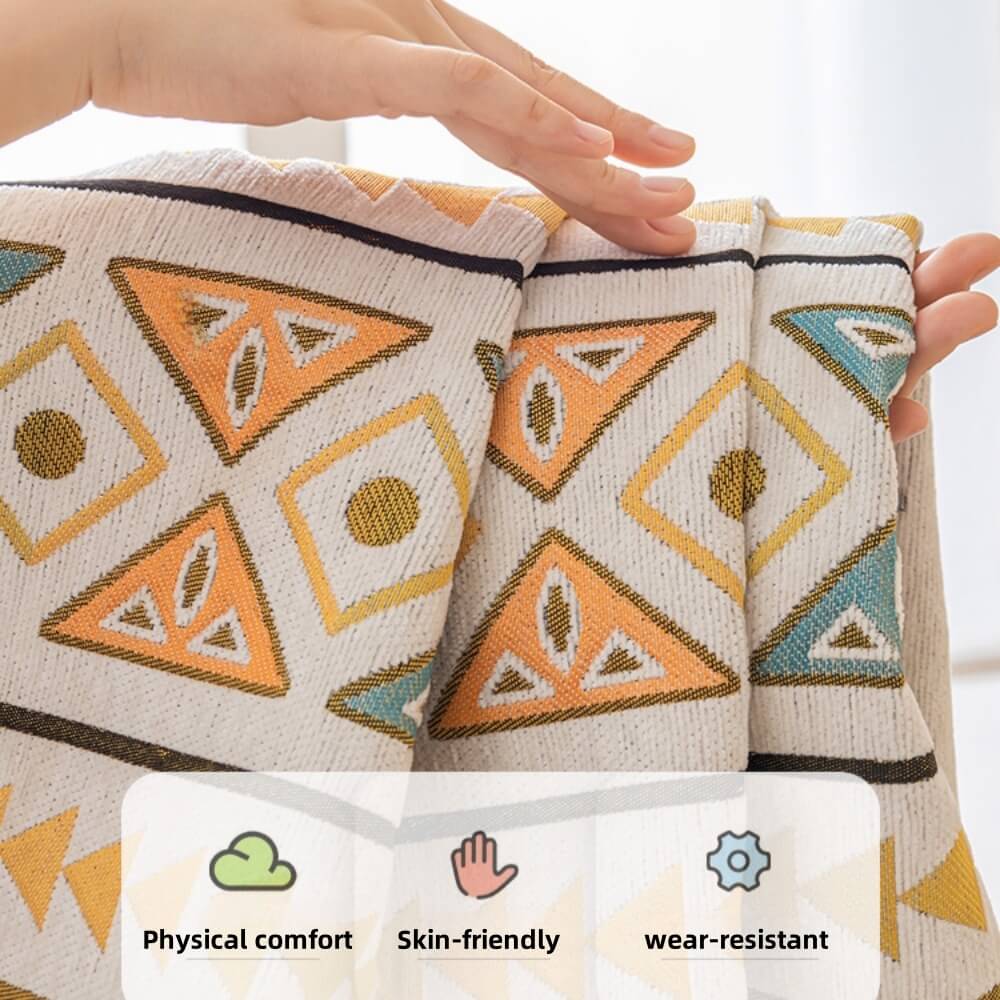 Bohemian Chenille Jacquard Sofa Cushion, Four-Season Universal Non-Slip, Anti-Cat Scratch Model
