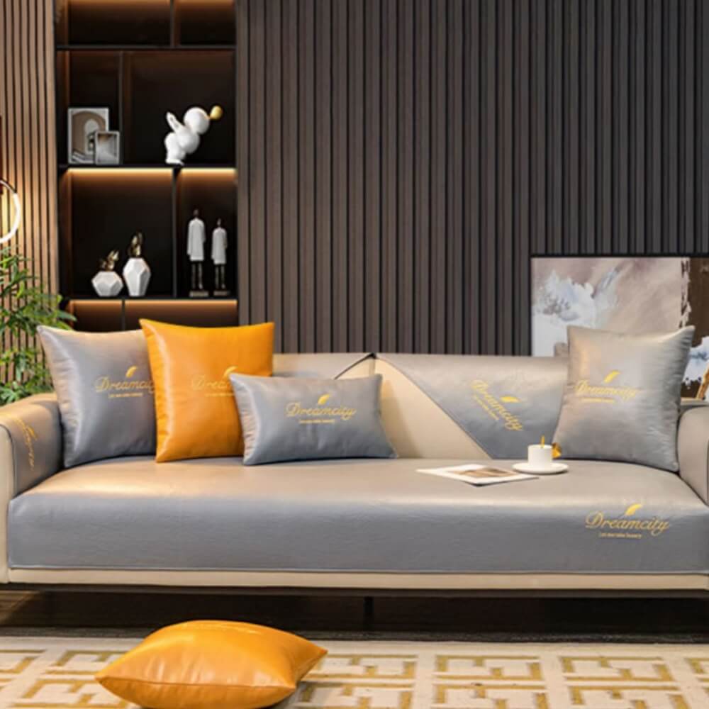 Light Luxury Tech Fabric Sofa Cushion, Waterproof, Cola-Resistant, and Cat Scratch-Resistant