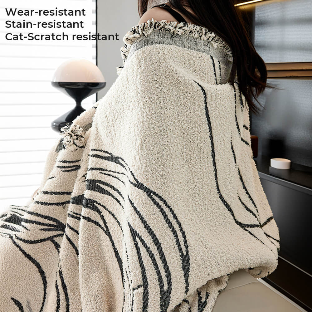 Minimalist Chenille Reversible Non-Slip Cat-Scratch Resistant Sofa Cover