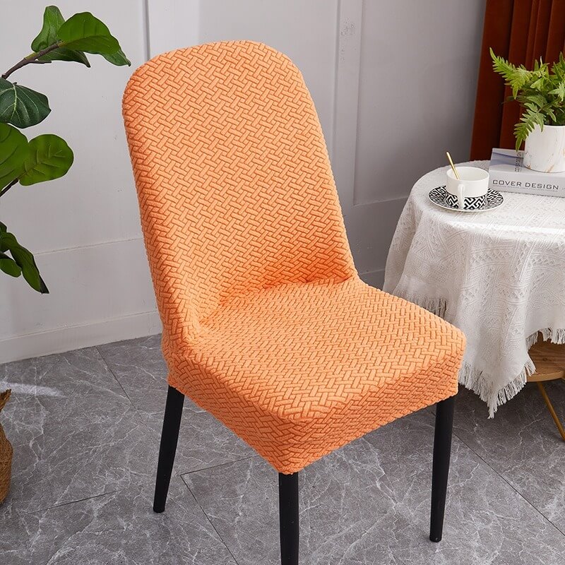 Stretch Dining Chair Covers in Shaker Fleece