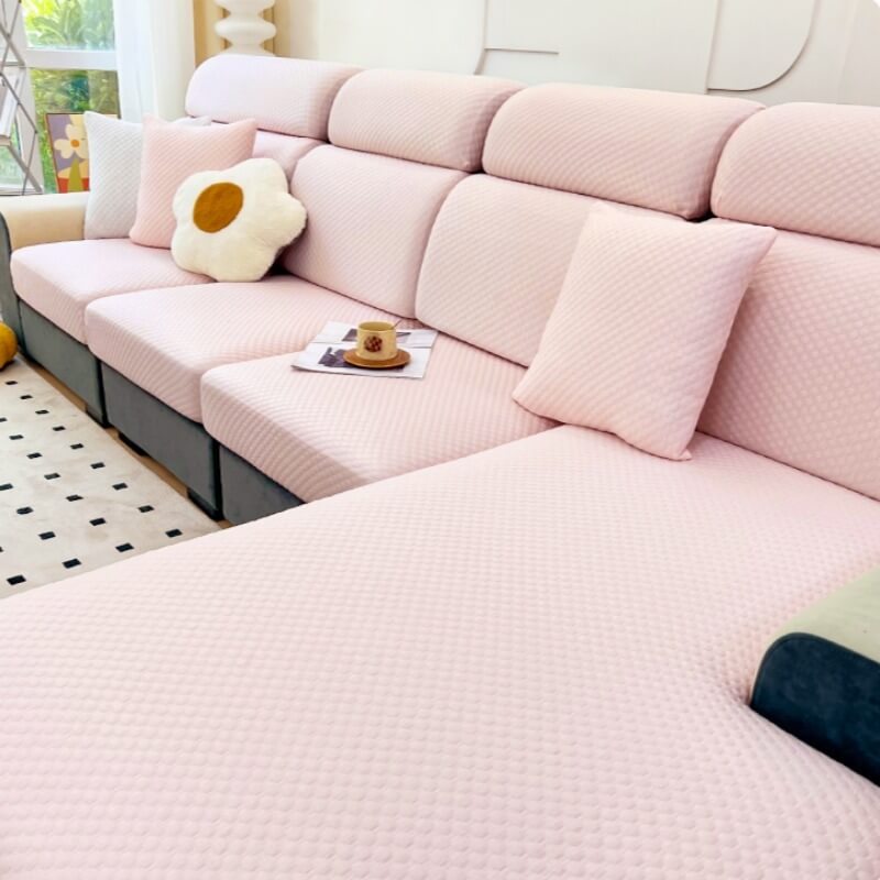 Summer New Anti-Cat Scratch Elastic Ice Silk Sofa Cover