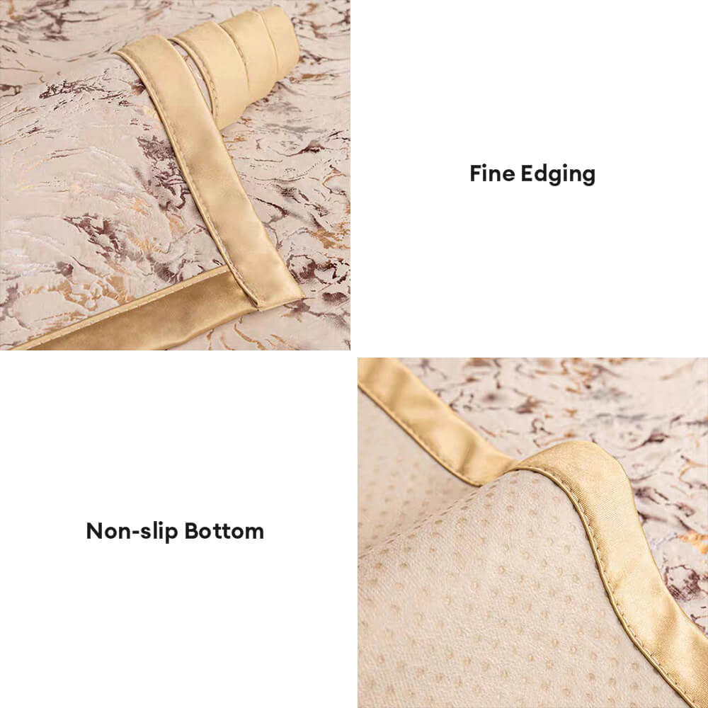 European Luxury Gold-Stamped Velvet Sofa Protector Cover - Anti-Slip Couch Mat