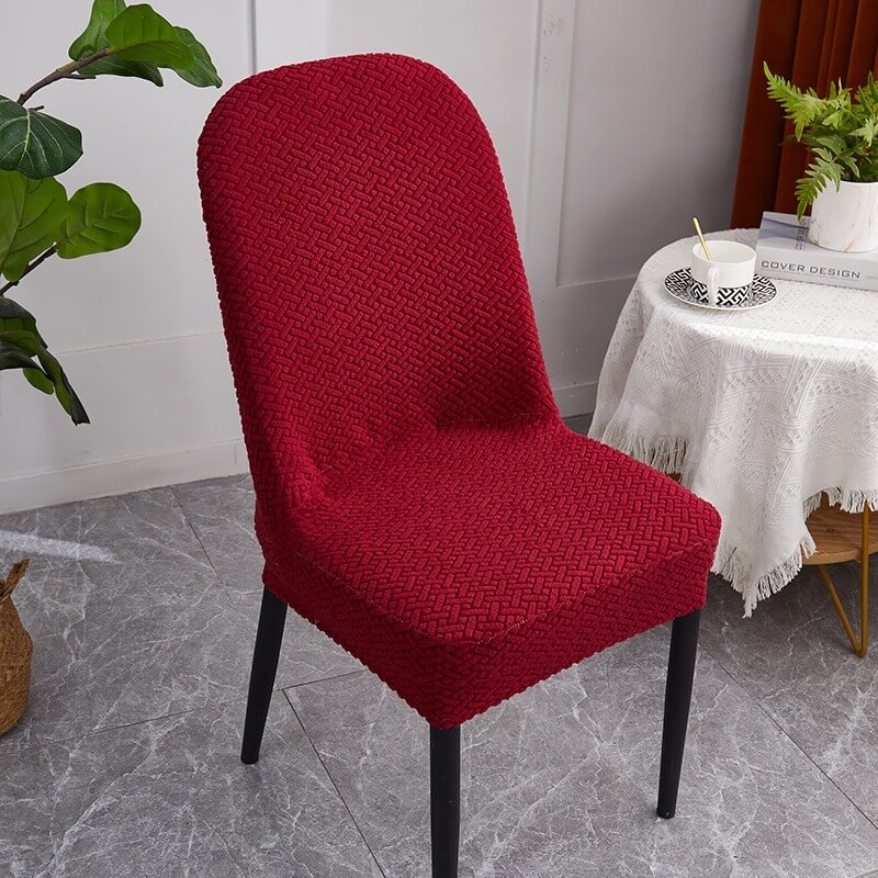 Stretch Dining Chair Covers in Shaker Fleece