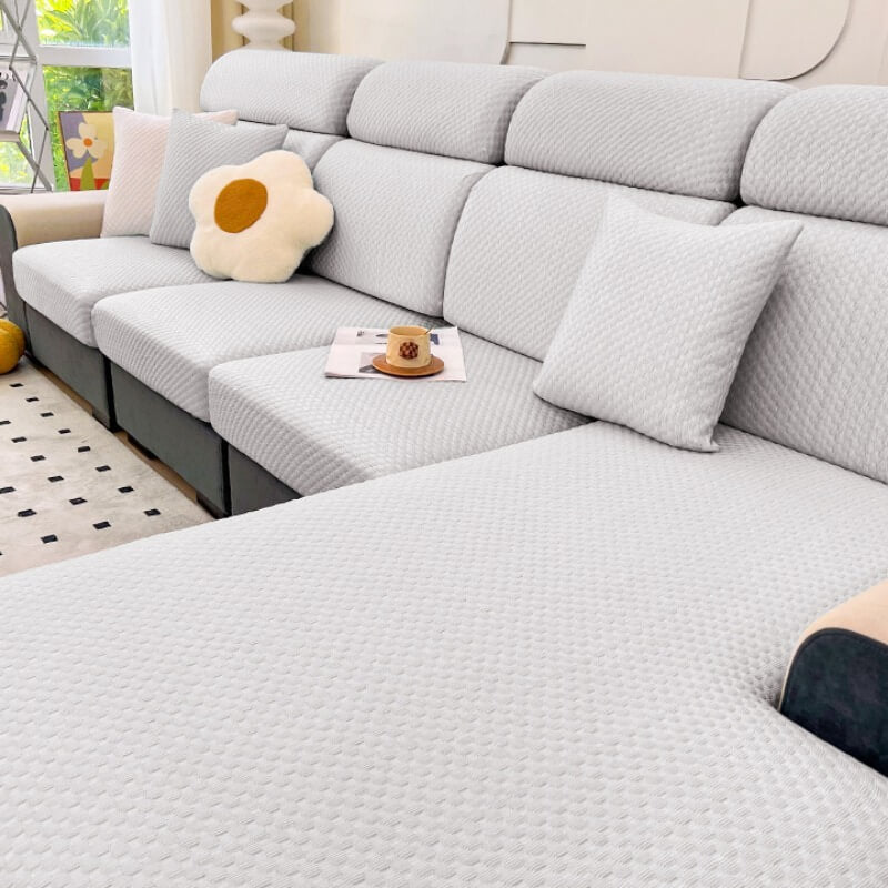 Summer New Anti-Cat Scratch Elastic Ice Silk Sofa Cover