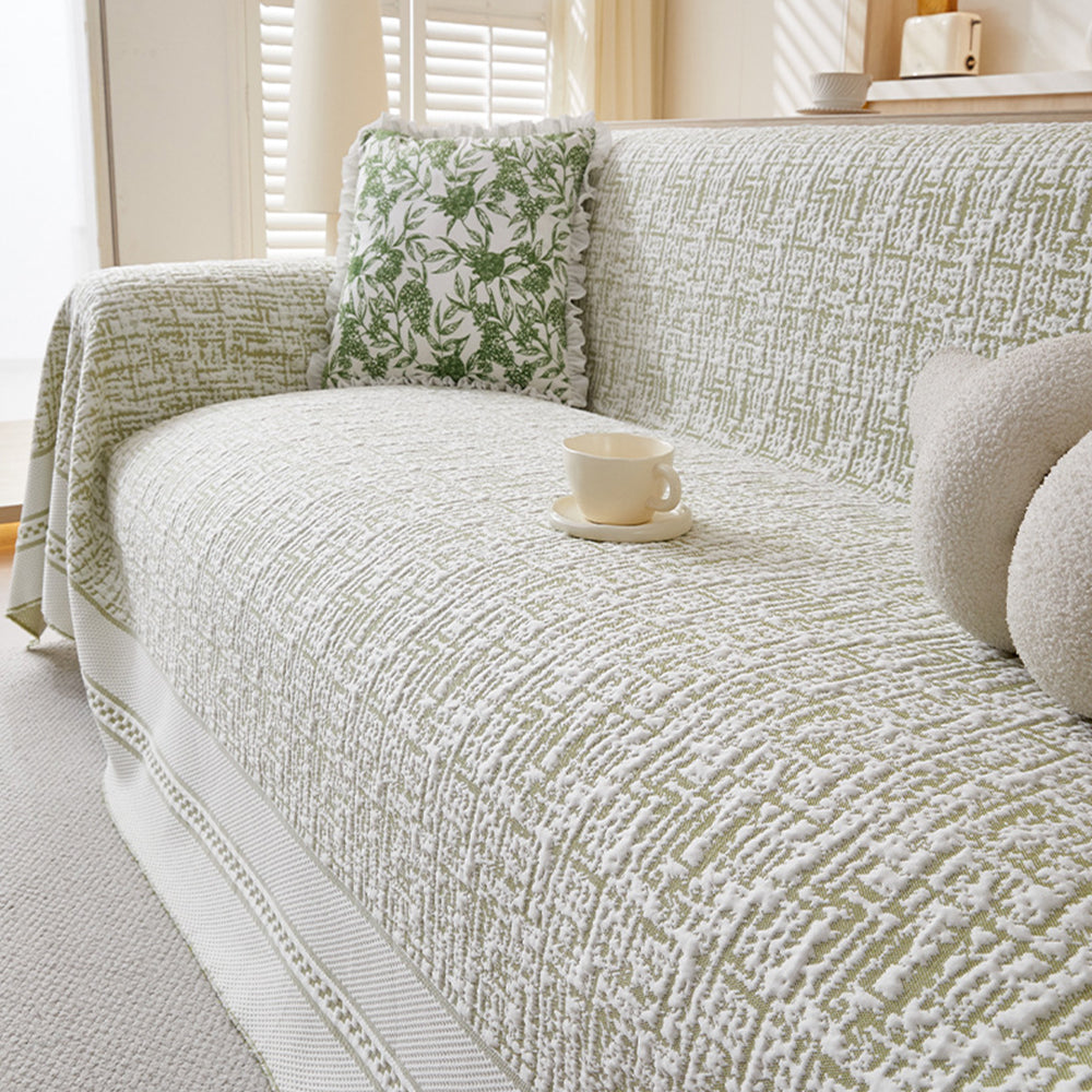 Four Seasons Universal Ice Silk Sofa Protector Cover - Cool Feeling Furniture Mat for All-Season Couch Protection