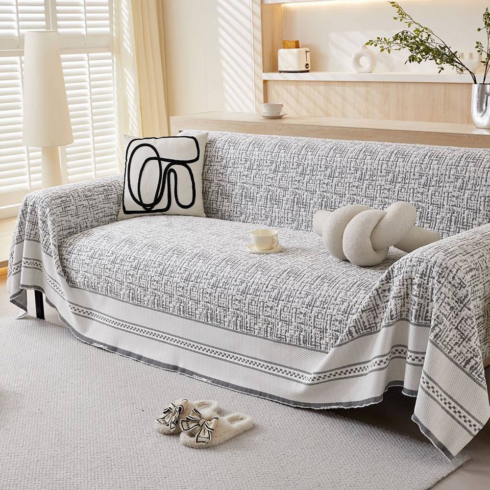 Four Seasons Universal Ice Silk Sofa Protector Cover - Cool Feeling Furniture Mat for All-Season Couch Protection