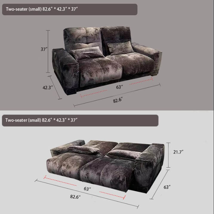 Lying flat electric sofa bed living room telescopic function sofa theater sofa
