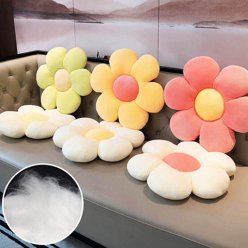 Daisy Flower Decorative Pillow Cushion