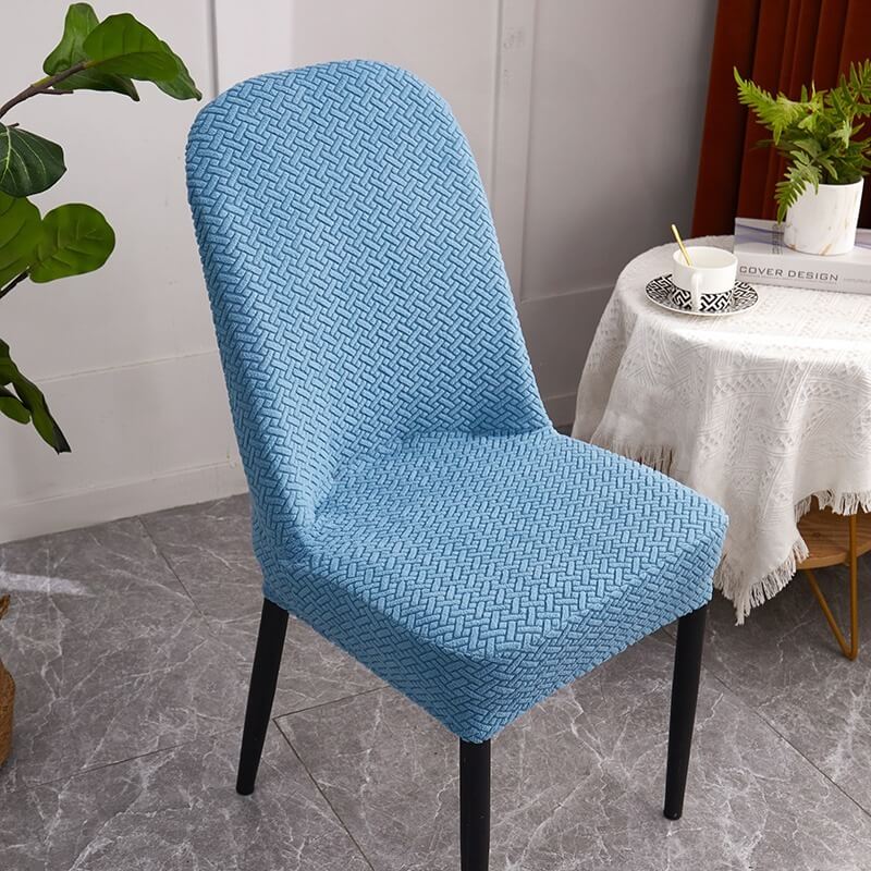 Stretch Dining Chair Covers in Shaker Fleece