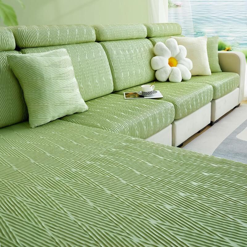 Simple Modern Summer Non-Slip Ice Silk Sofa Cover, Living Room Decor