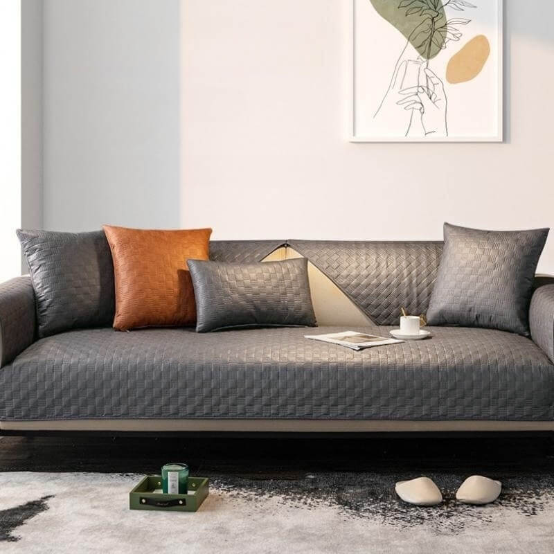 Waterproof Leathaire Fabric Sofa Cover, Furniture Protection Couch Cover