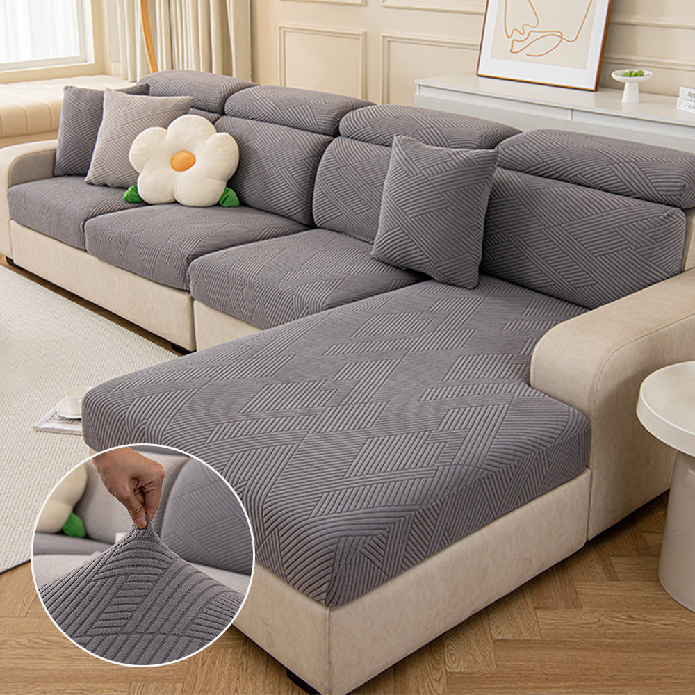 Modern Geometric Stretch Full-Wrap Sofa Cover with Magic Fit