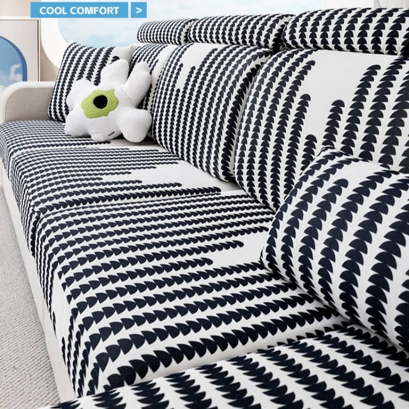 Non-Slip All-Inclusive Universal Ice Silk Sofa Cover, Comfortable, Dirt-Resistant, Anti-Cat Scratch Cushion
