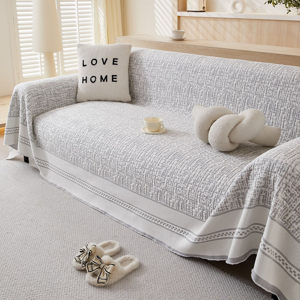 Four Seasons Universal Ice Silk Sofa Protector Cover - Cool Feeling Furniture Mat for All-Season Couch Protection