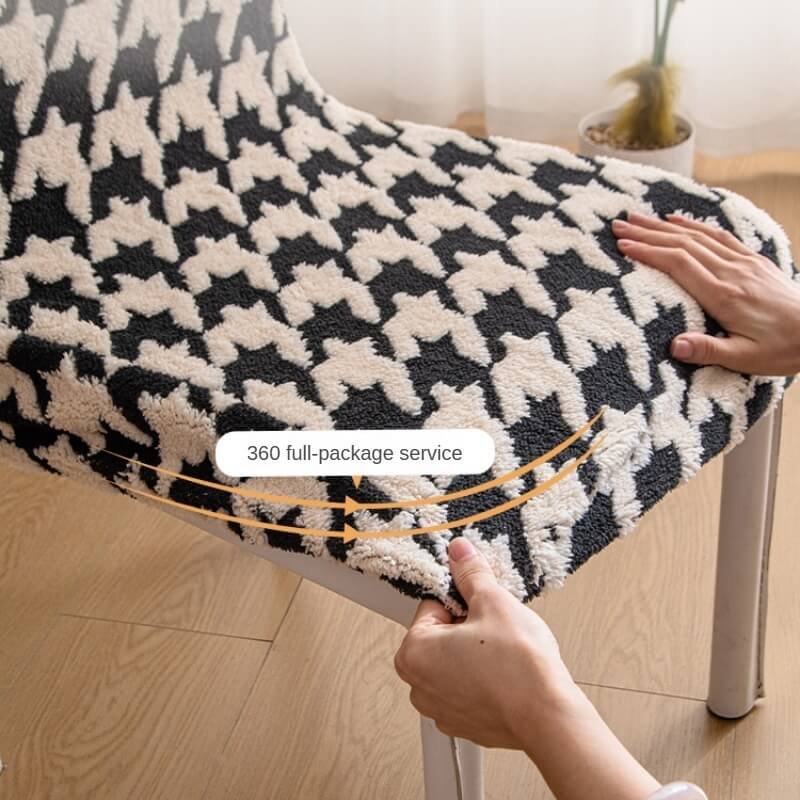 Fall Thickened Plush Stool Cover, Lambswool Chair Cover
