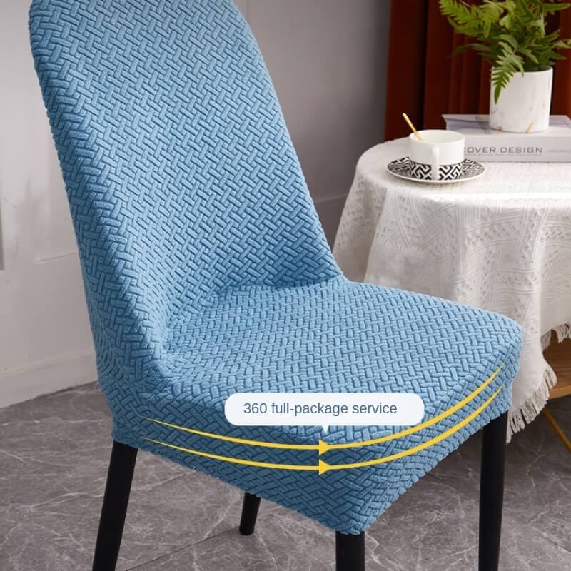 Stretch Dining Chair Covers in Shaker Fleece
