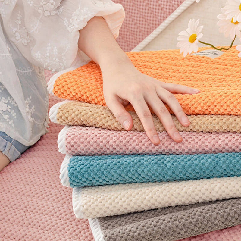 Corduroy Sofa Cushions for All Seasons, L-Shaped Sofa Compatible, Thickened Plush Back Towel Cover