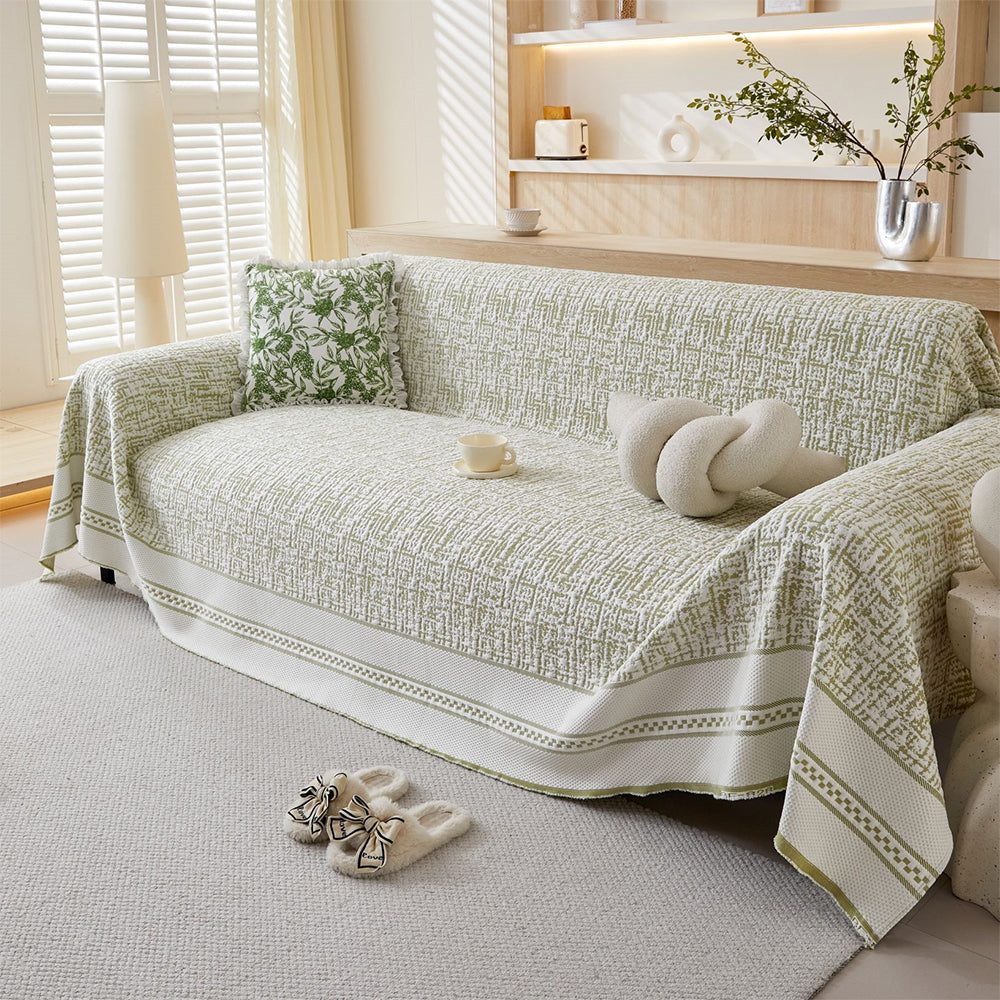 Four Seasons Universal Ice Silk Sofa Protector Cover - Cool Feeling Furniture Mat for All-Season Couch Protection
