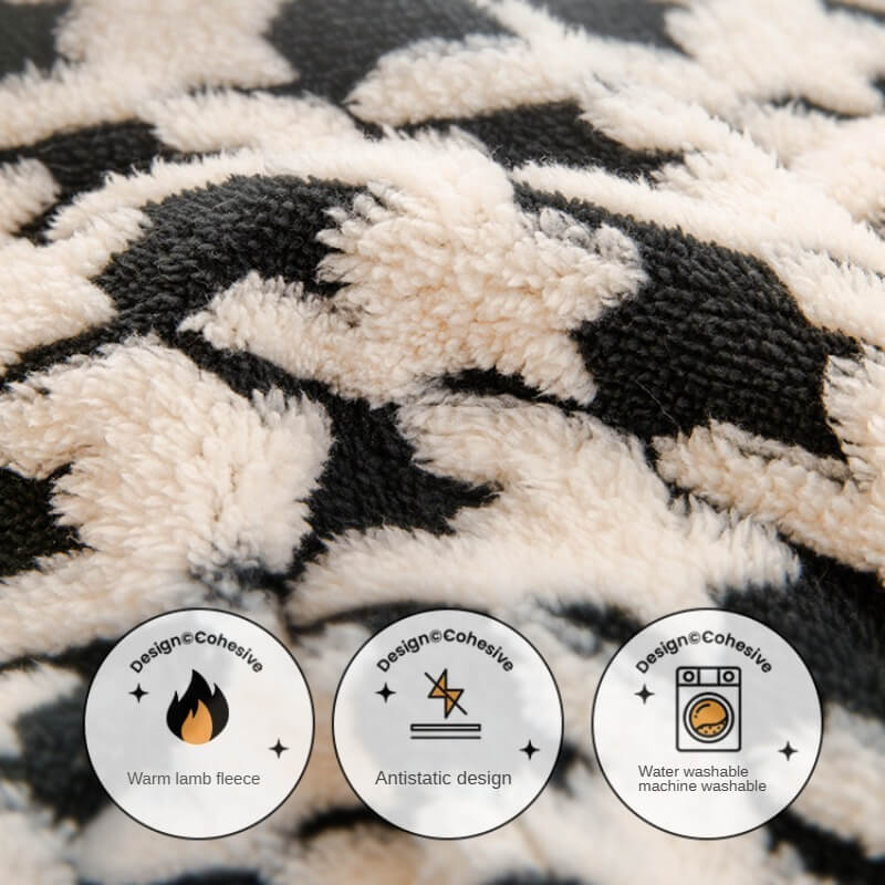 Fall Thickened Plush Stool Cover, Lambswool Chair Cover