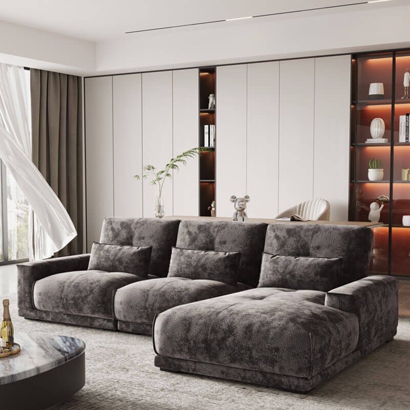 Lying flat electric sofa bed living room telescopic function sofa theater sofa