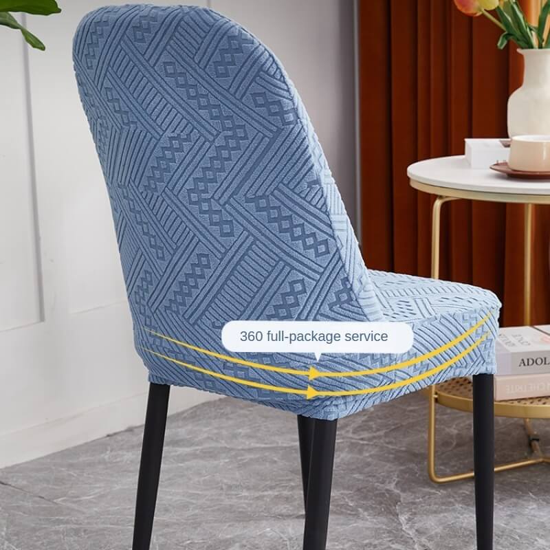 High Elastic Thickened Household Dining Chair Cover with Skirt