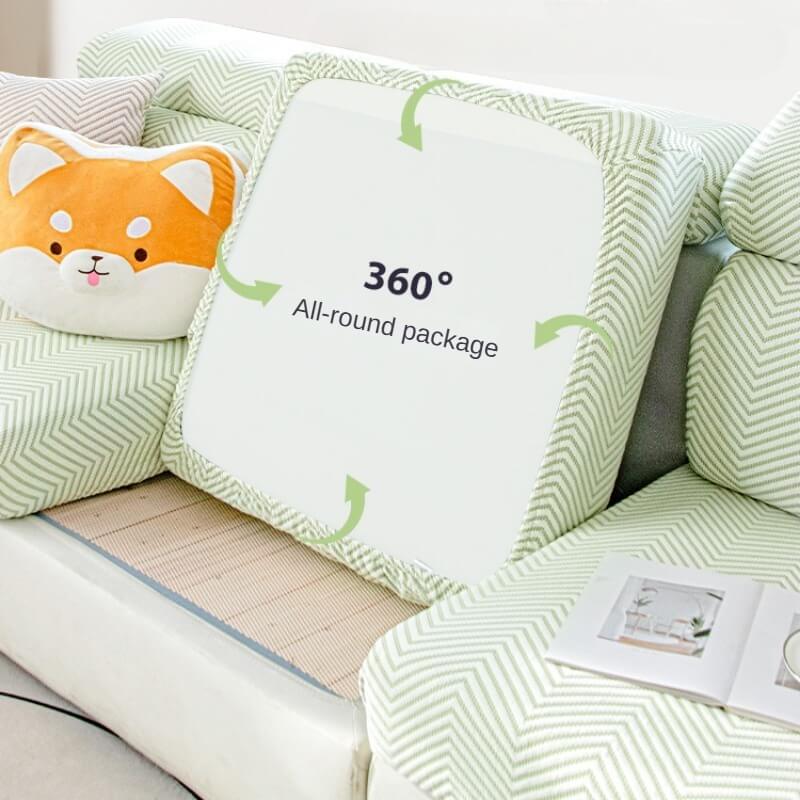 Summer Refreshing Stretch Non-Slip Cold Sofa Cover and Cushion