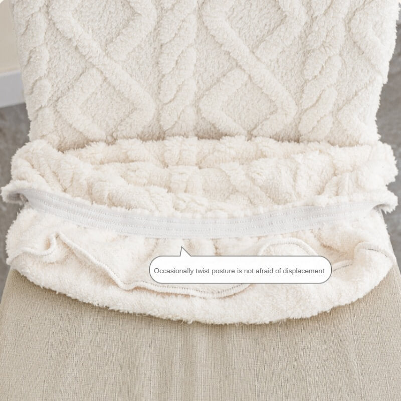 Coprisedia universale elasticizzato in peluche spesso