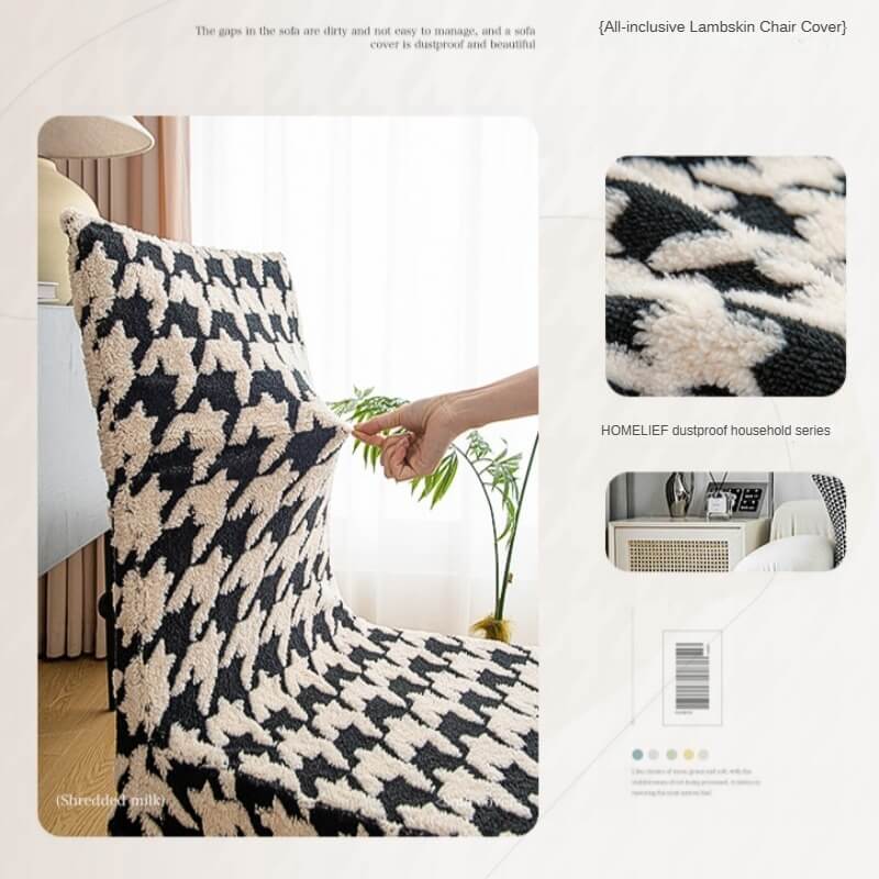 Fall Thickened Plush Stool Cover, Lambswool Chair Cover