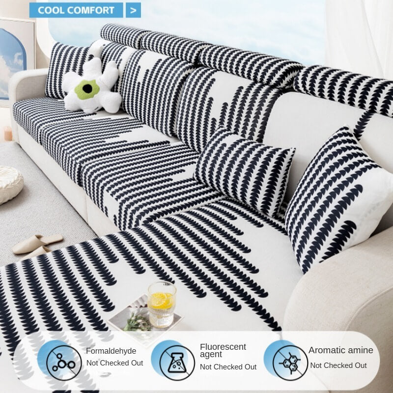 Non-Slip All-Inclusive Universal Ice Silk Sofa Cover, Comfortable, Dirt-Resistant, Anti-Cat Scratch Cushion