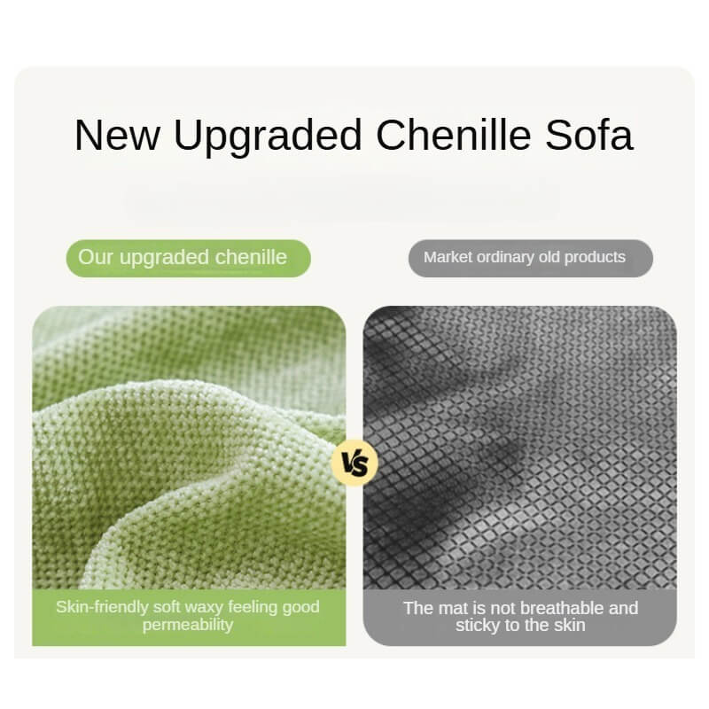 Four-Season Universal Cartoon Chenille Sofa Cover, Non-Slip, All-Inclusive
