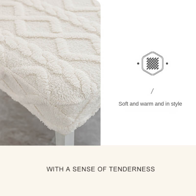 Coprisedia universale elasticizzato in peluche spesso