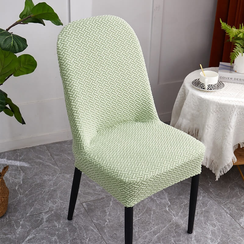 Stretch Dining Chair Covers in Shaker Fleece