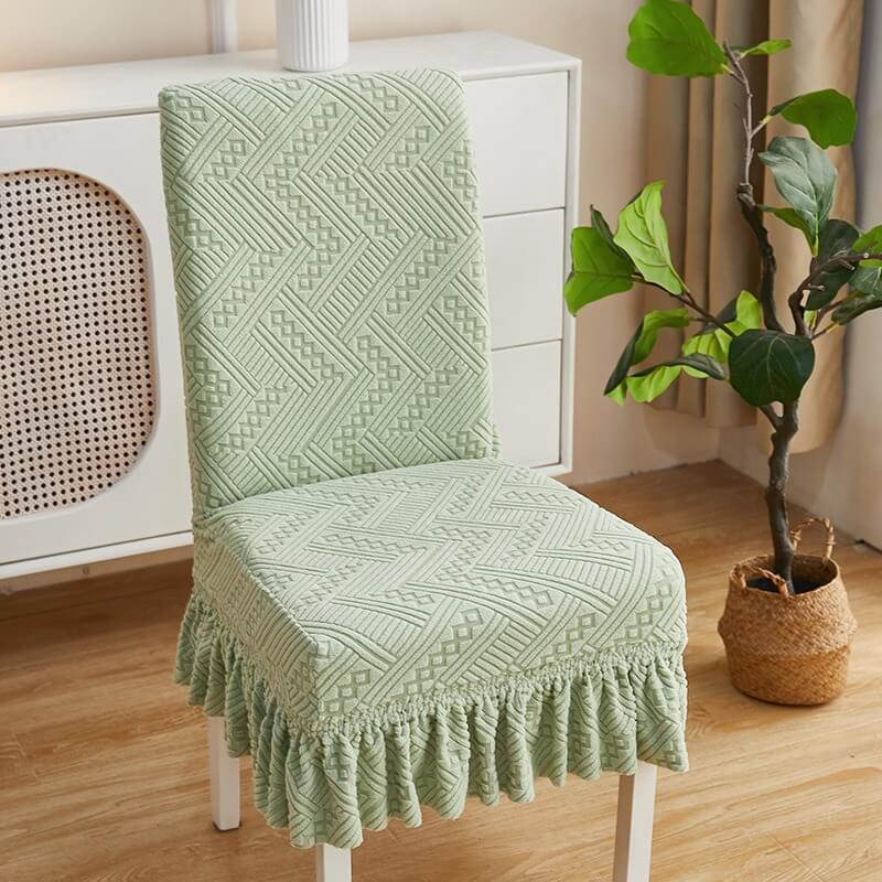 High Elastic Thickened Household Dining Chair Cover with Skirt