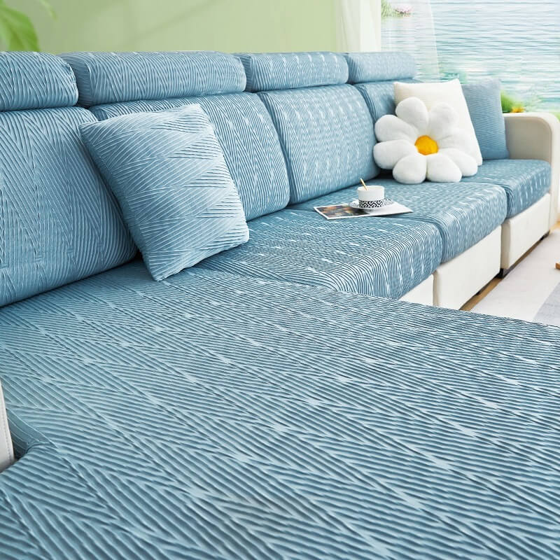 Simple Modern Summer Non-Slip Ice Silk Sofa Cover, Living Room Decor