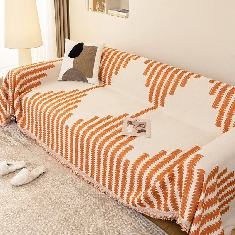 All-Season Chenille Fabric Double-Sided Anti-Scratch Sofa Cover, Home Decoration