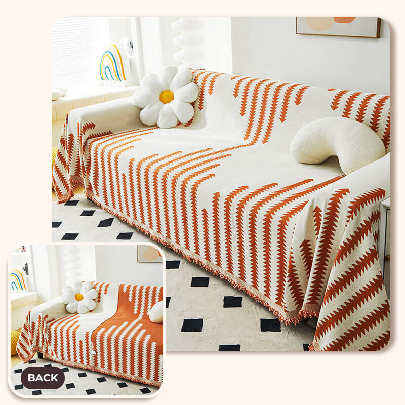 All-Season Chenille Fabric Double-Sided Anti-Scratch Sofa Cover, Home Decoration