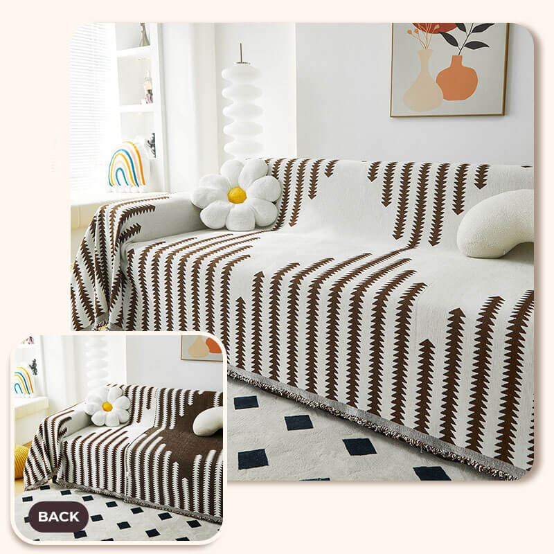 All-Season Chenille Fabric Double-Sided Anti-Scratch Sofa Cover, Home Decoration