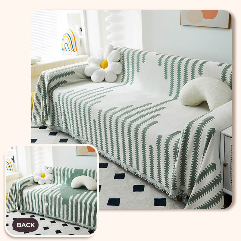 All-Season Chenille Fabric Double-Sided Anti-Scratch Sofa Cover, Home Decoration