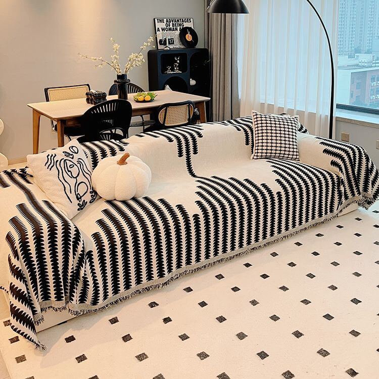 All-Season Chenille Fabric Double-Sided Anti-Scratch Sofa Cover, Home Decoration