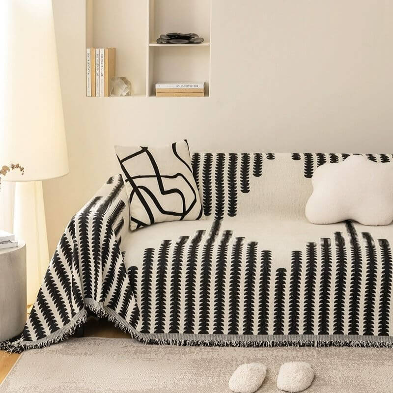 All-Season Chenille Fabric Double-Sided Anti-Scratch Sofa Cover, Home Decoration