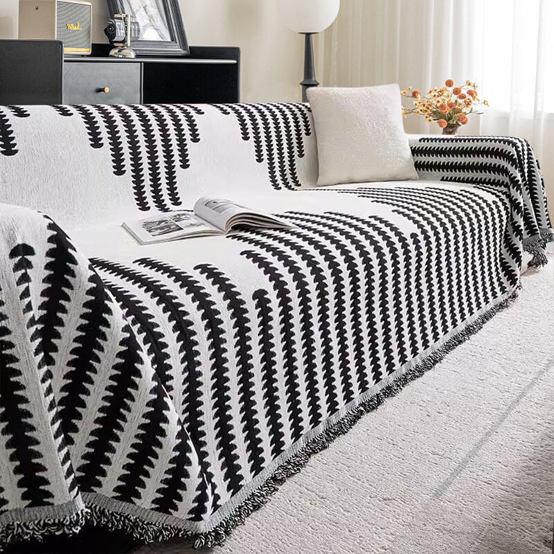 All-Season Chenille Fabric Double-Sided Anti-Scratch Sofa Cover, Home Decoration