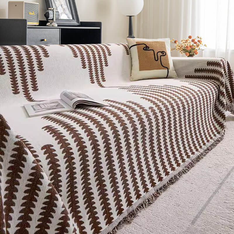 All-Season Chenille Fabric Double-Sided Anti-Scratch Sofa Cover, Home Decoration